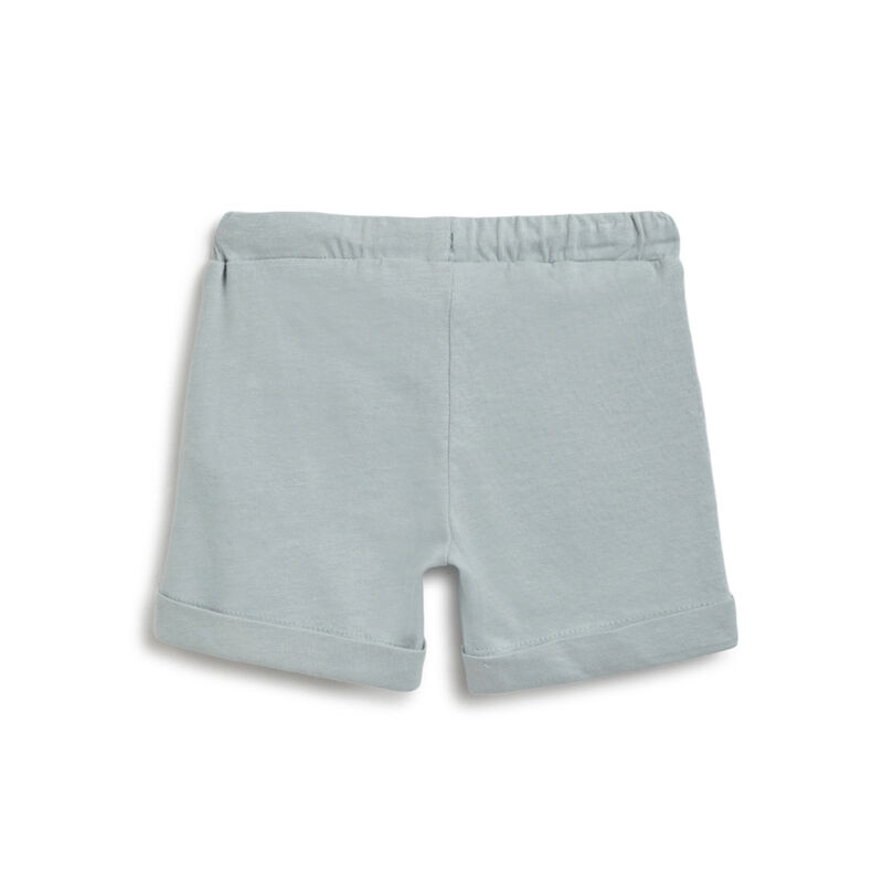 Boys White and Green T-shirt with Short Pants image number 3